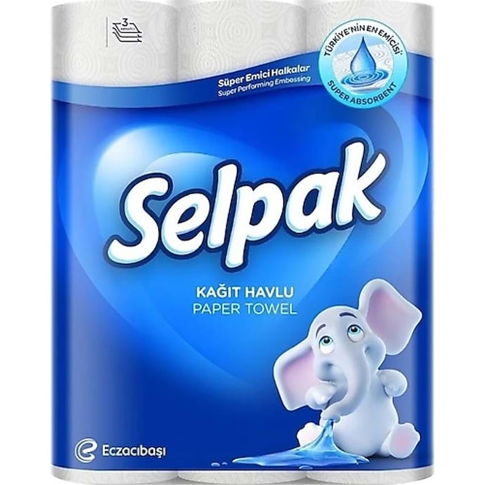 Havlu Rulo Ev Tipi 3 Katlı 24lü Selpak