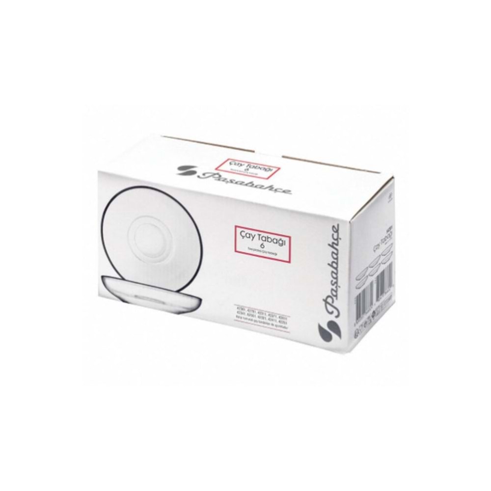 Çay Tabağı Cam 6lı P54201 Paşabahçe