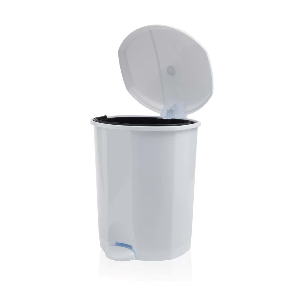 Kova Çöp Pedallı Plastik Beyaz 18lt