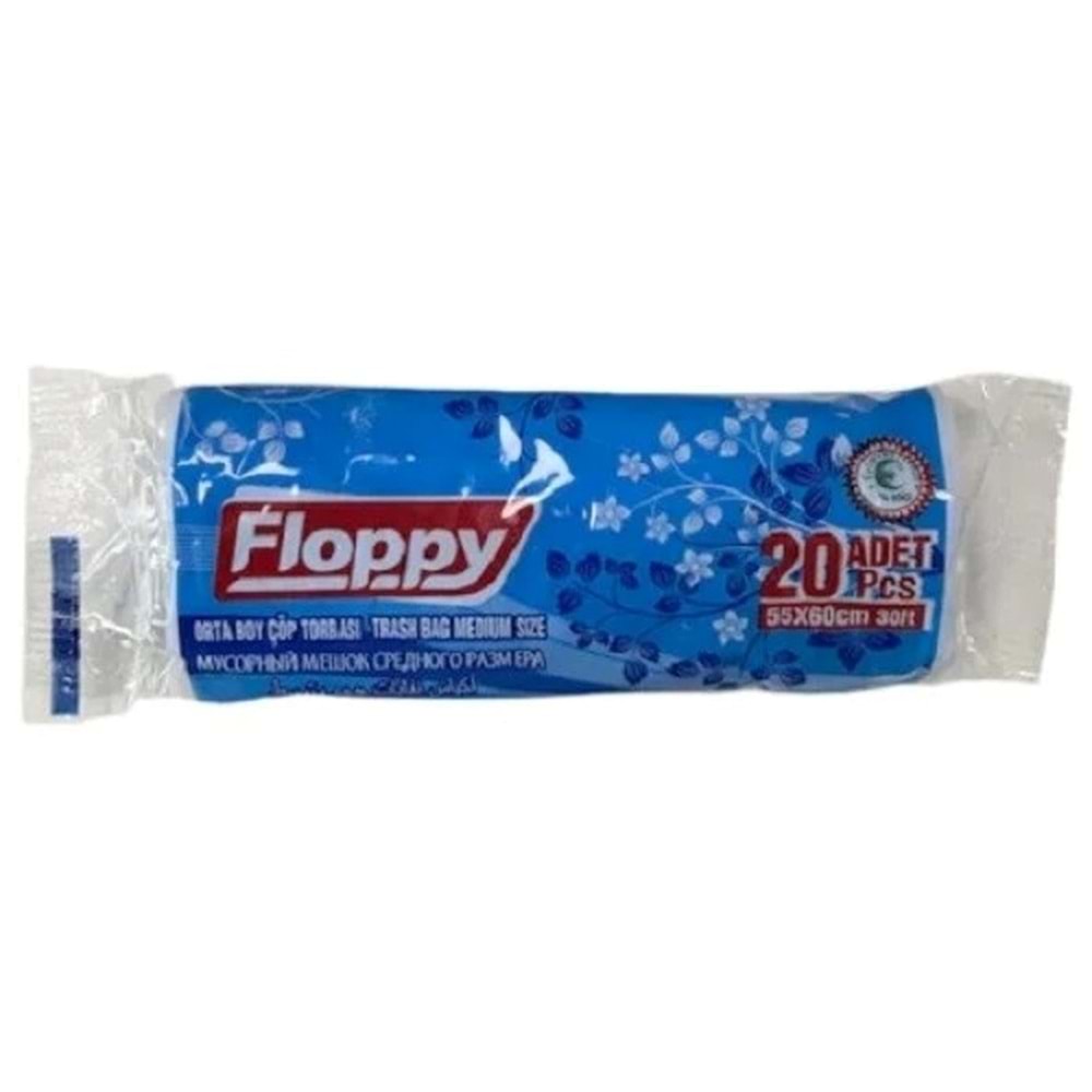 Çöp Poşeti Orta End. 55*60cm 150gr 20li*25rl Floppy