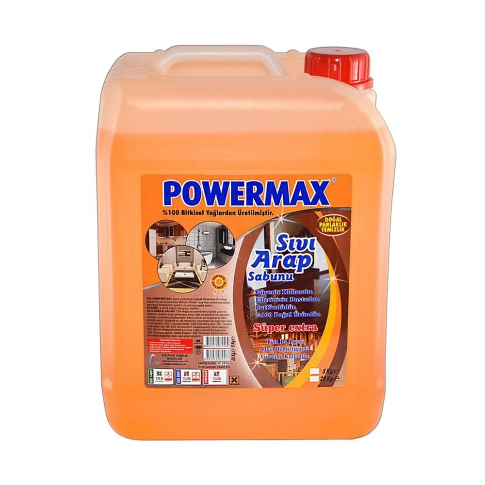 Arap Sabunu Sıvı 5kg Powermax *4