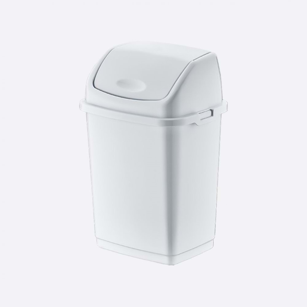 Kova Çöp Sallanır Kapak Beyaz 50lt Fantasy Dünya
