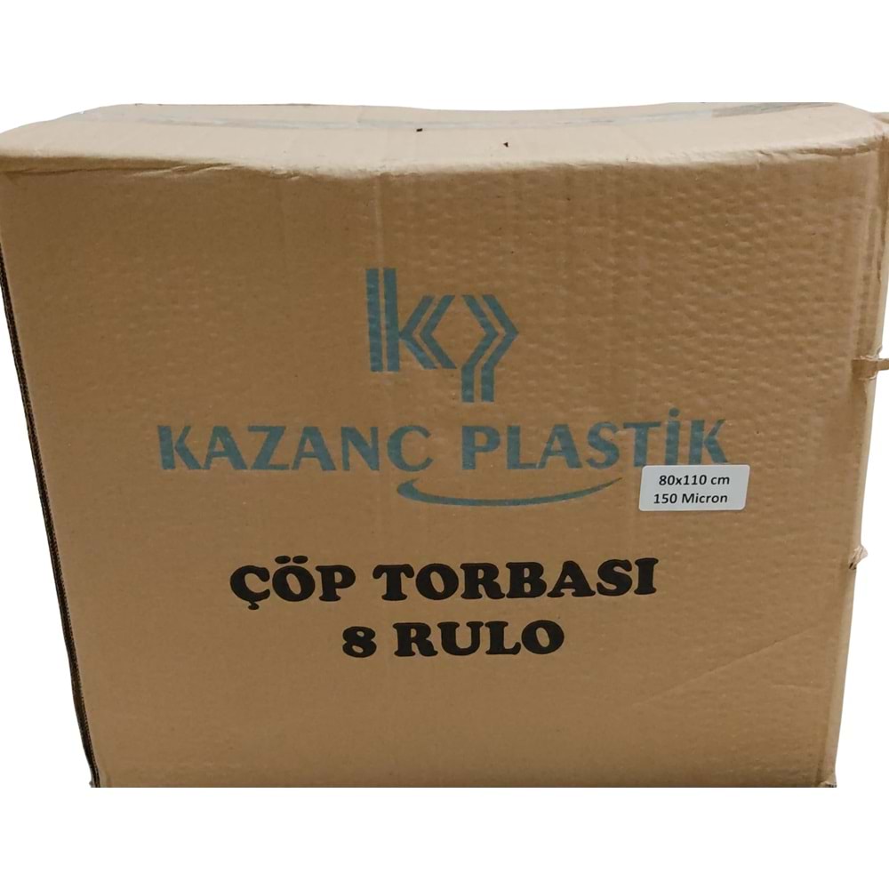 Çöp Poşeti Jumbo 80*110cm Kalın Siyah 150Micron 1000gr Kazanç