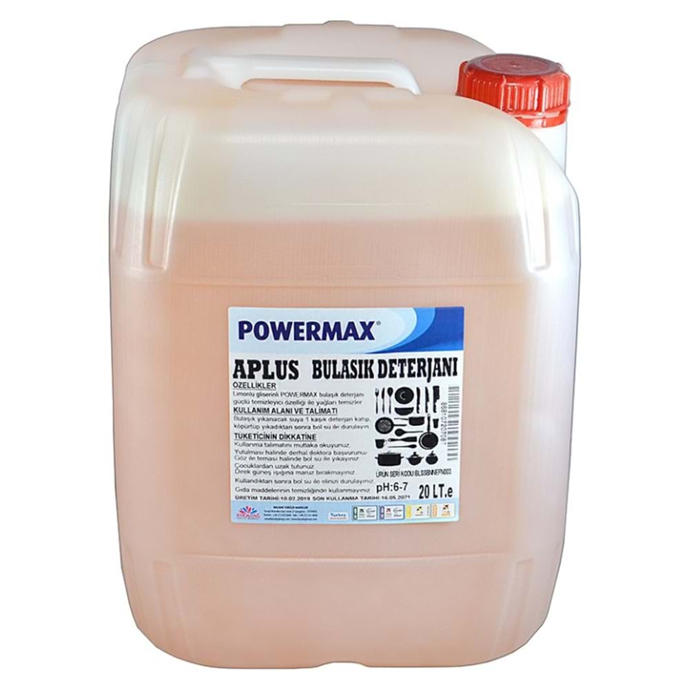 Bulaşık Deterjanı Elde APlus 20kg Powermax