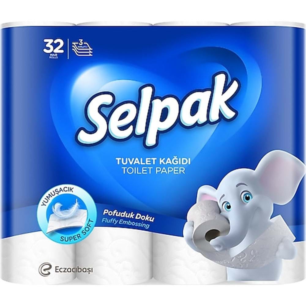 Tuvalet Kağıdı Ev Tipi 3 Katlı 32li Selpak