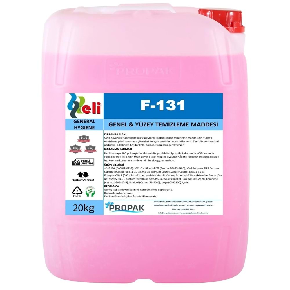 Yüzey Temizleme 20kg Pembe Eli Propak