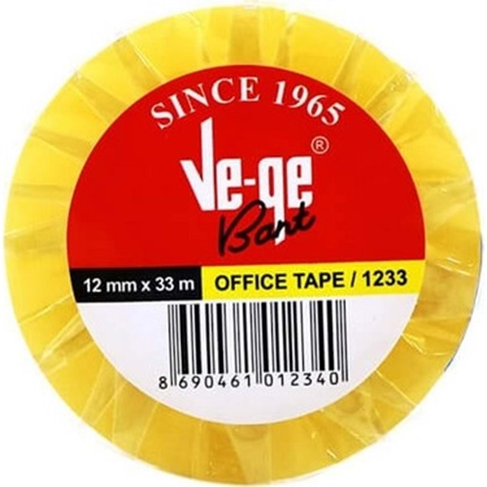 Kırt. Bant Sarı Kutu Küçük 12*33 Vege *12