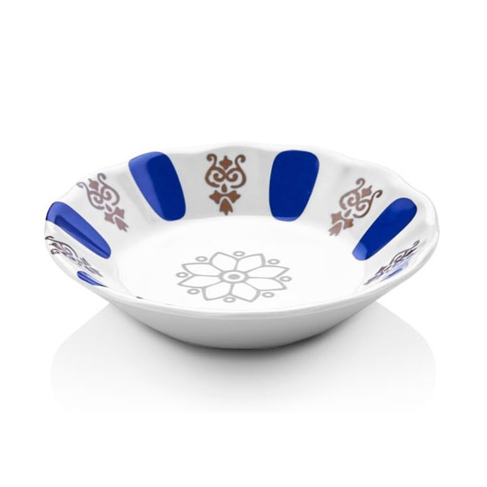 Çay Tabağı Melamin Mavi-Beyaz