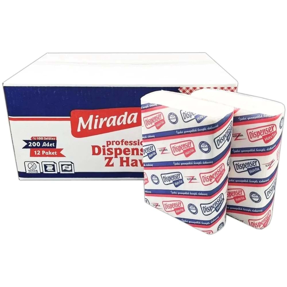 Havlu Z Katlı Dispenser Standart 200YP*12PK Mirada
