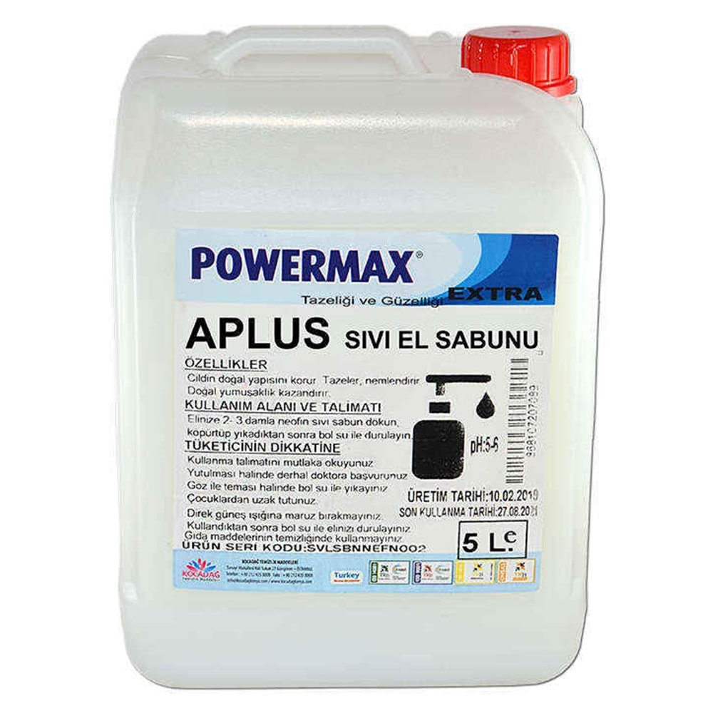 El Sabunu Sıvı Aplus 5kg Powermax *5
