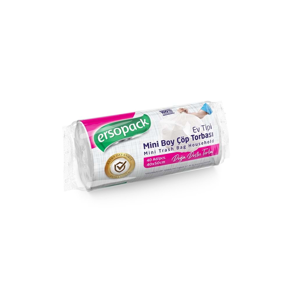 Çöp Poşeti Mini 40*50cm 70gr 40lı*50rl Ersopack