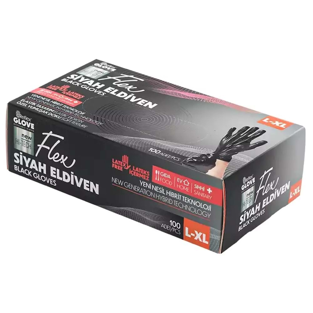 Eldiven Hibrit Siyah L-XL