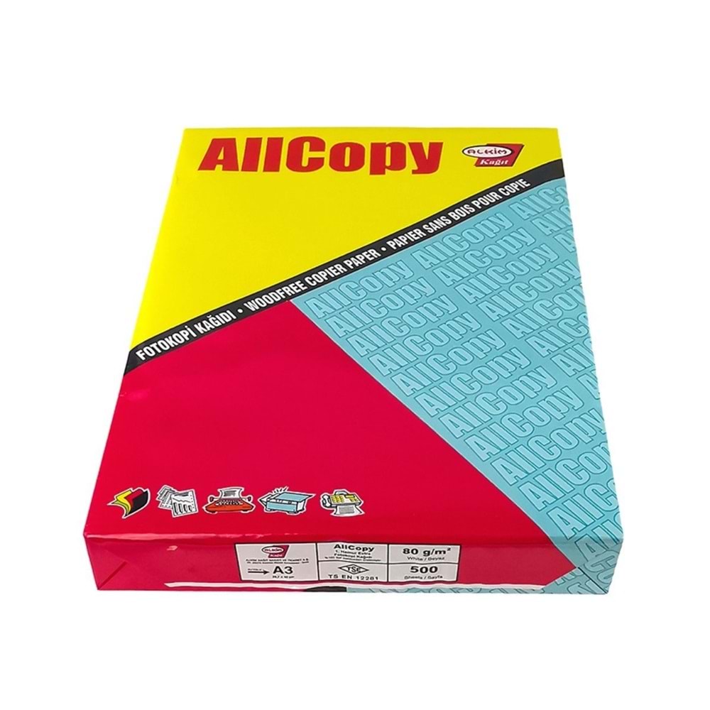 Kırt. Kağıt Fotokopi A3 500lü 80gr