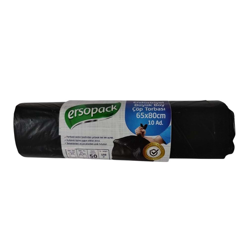 Çöp Poşeti Büyük End. 65*80cm 150gr 10lu*30rl Rulo Ersopack