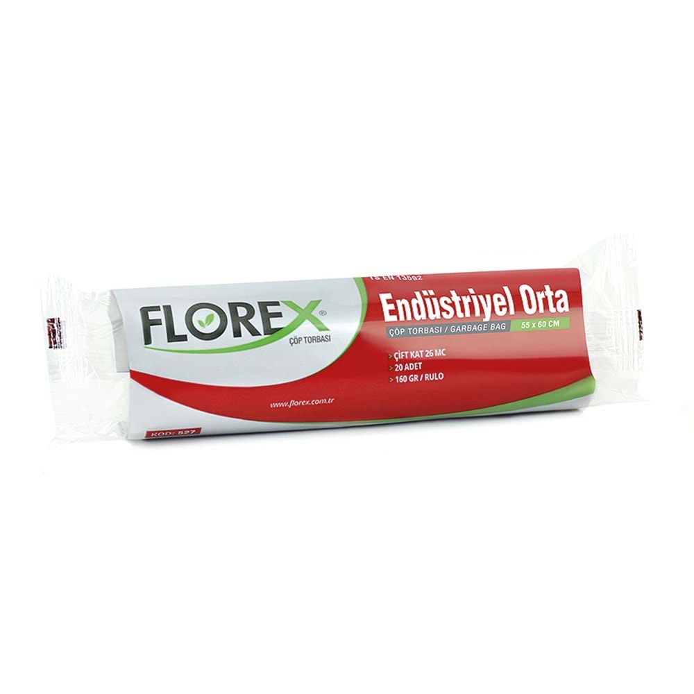 Çöp Poşeti Orta End. 55*60cm 160gr 20li*25rl Florex