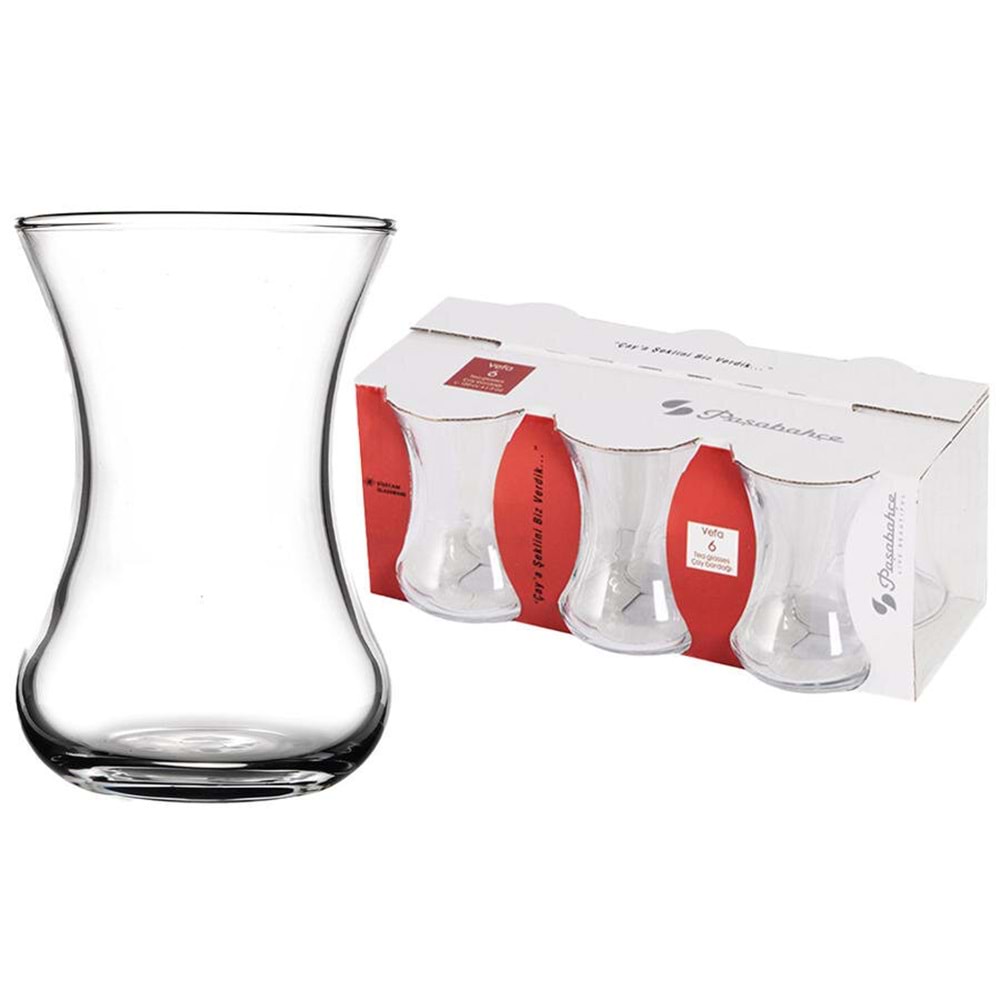 Bardak Cam Çay İnce Belli 6lı 42771 Vefa Paşabahçe