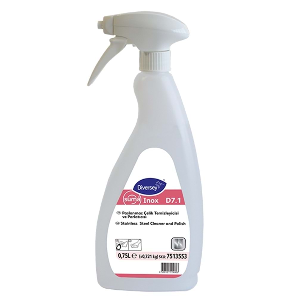 Çelik ve Metal Yüzey Temizleyici 750ml D7 Suma Inox Diversey