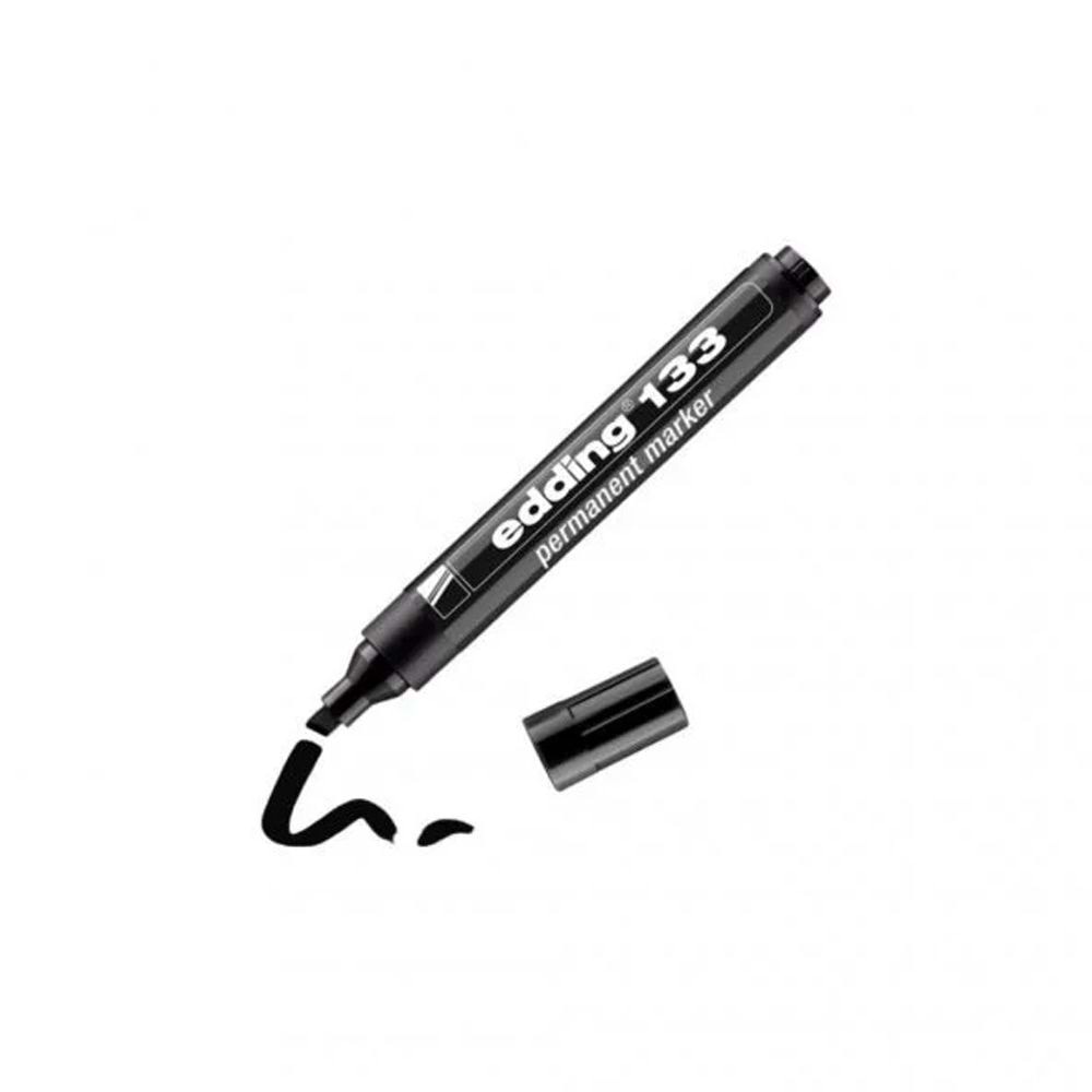 Kırt. Koli Kalemi/Permanent Kesik Uç 133 Siyah Edding *12