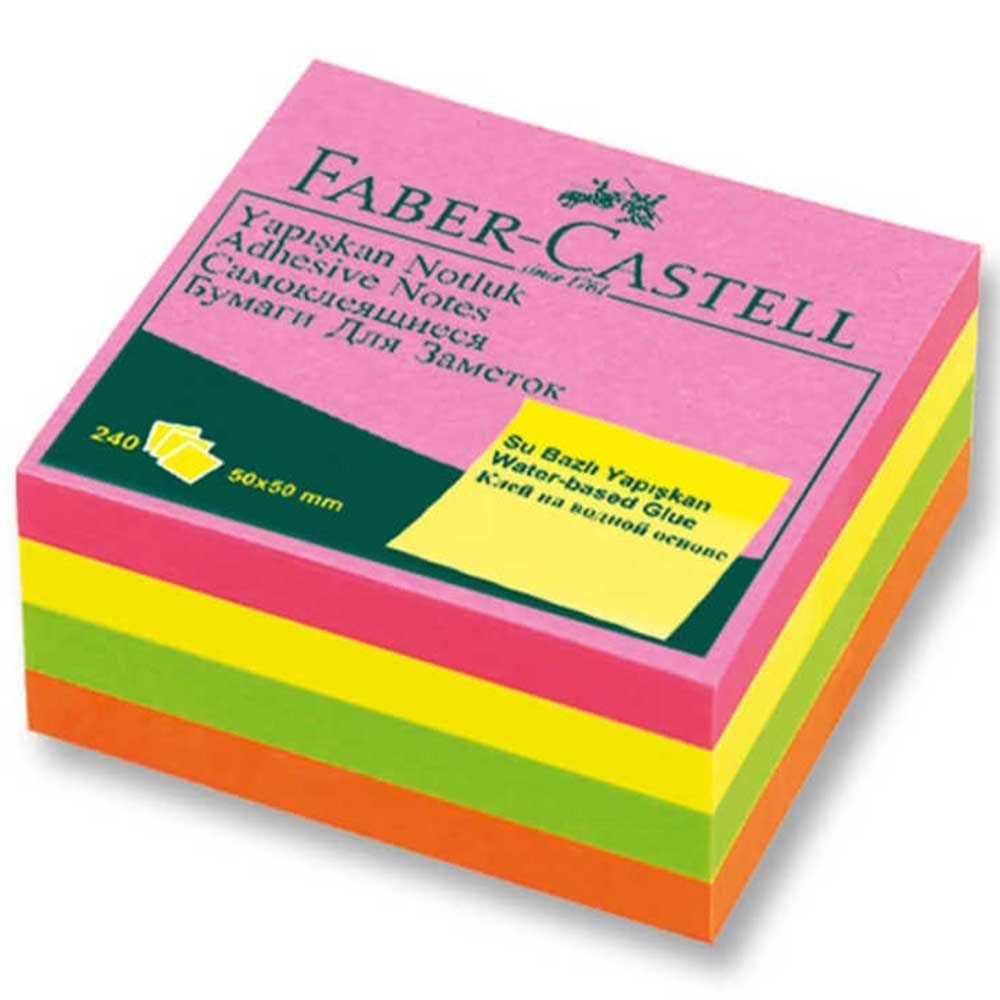 Kırt. Küp Blok Notluk Renkli 50*50mm Faber Castell