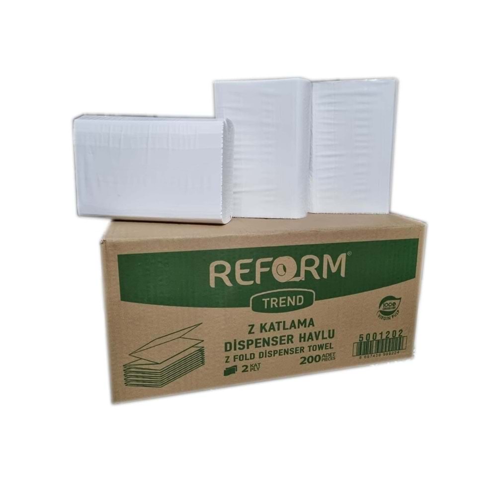 Havlu Z Katlı Dispenser 200YP*12PK 20*23cm 3.90kg Trend Reform
