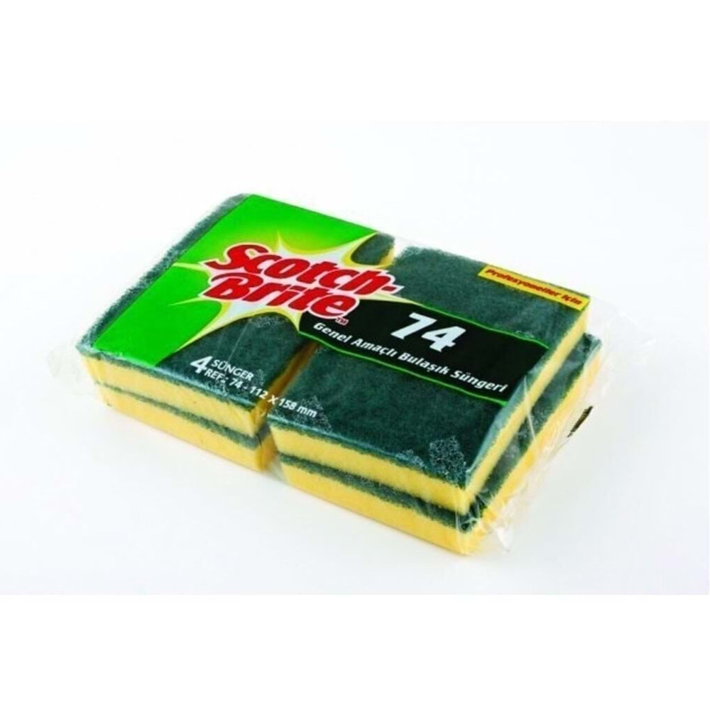Sünger Bulaşık Endüstriyel SB74 4lü Scotch Brıte