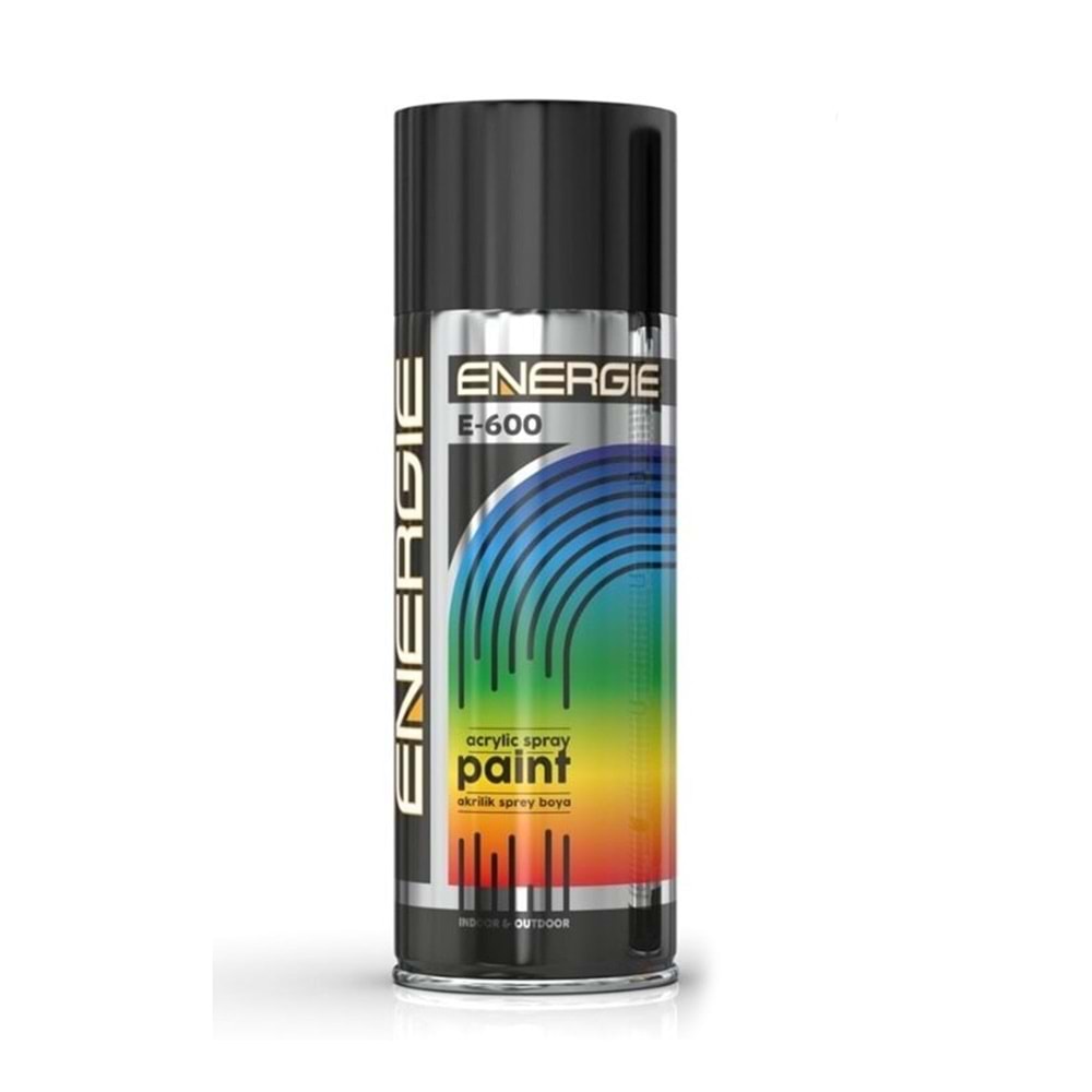 Sprey Boya Mat Siyah 400ml E-600 Energie