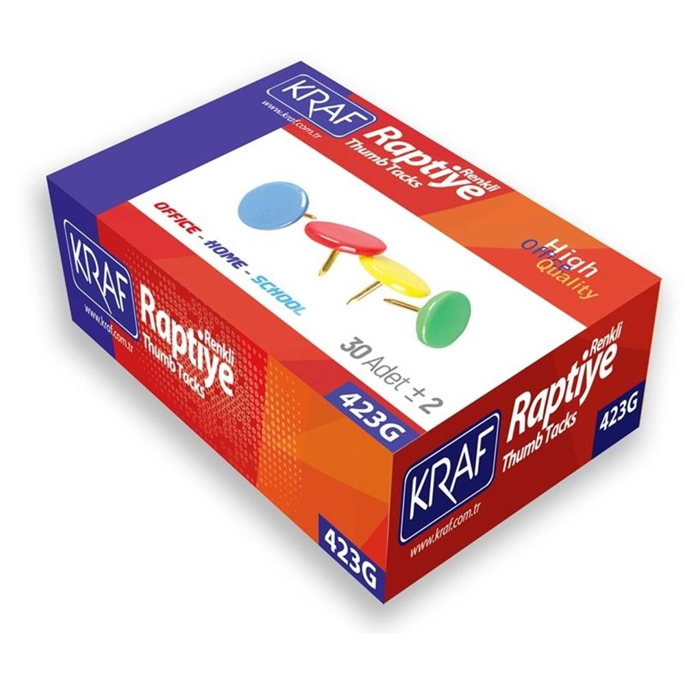 Kırt. Raptiye Renkli 30lu 423G Kraf