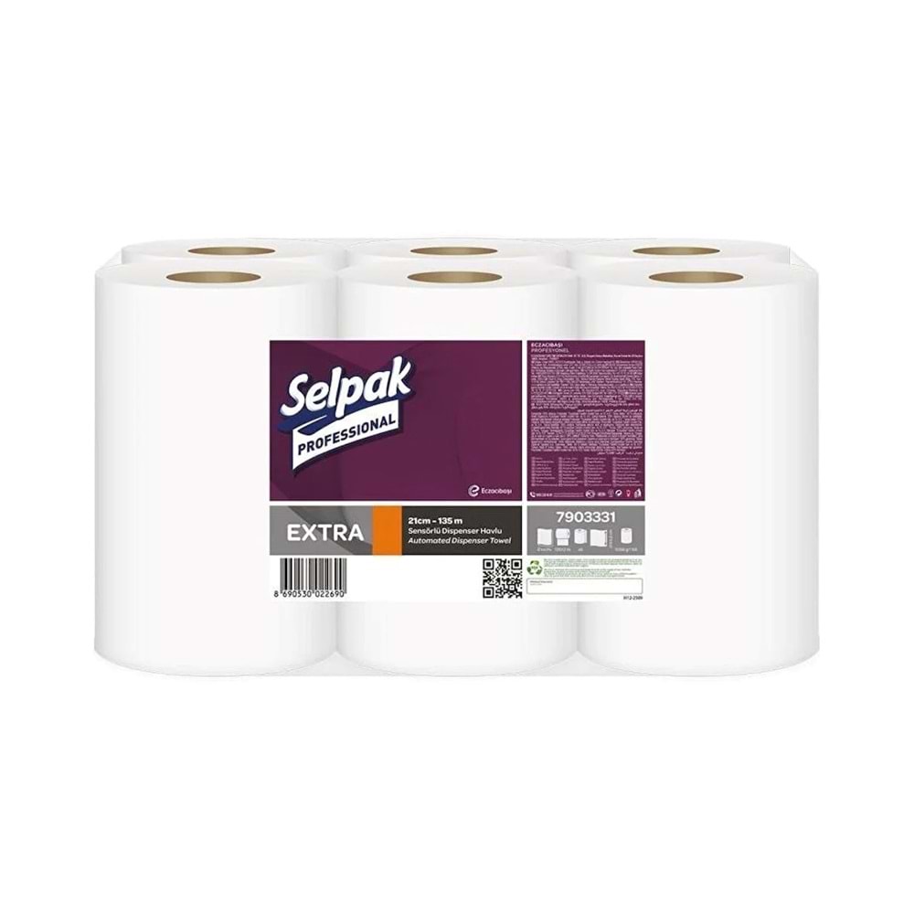 Havlu Otomatik Makine 21cm Pro xkg 135mt 6lı Selpak