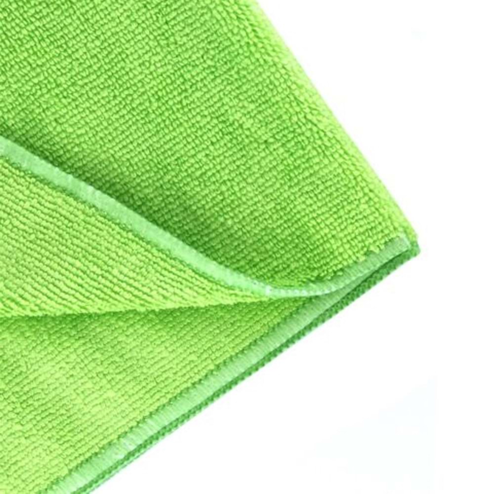 Bez Microfiber 40*40 Kurulama Bezi Overloklu Yeşil 28gr Viper
