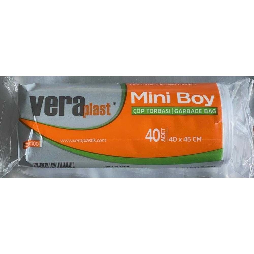 Çöp Poşeti Mini 40*45cm 70gr 40lı Vera