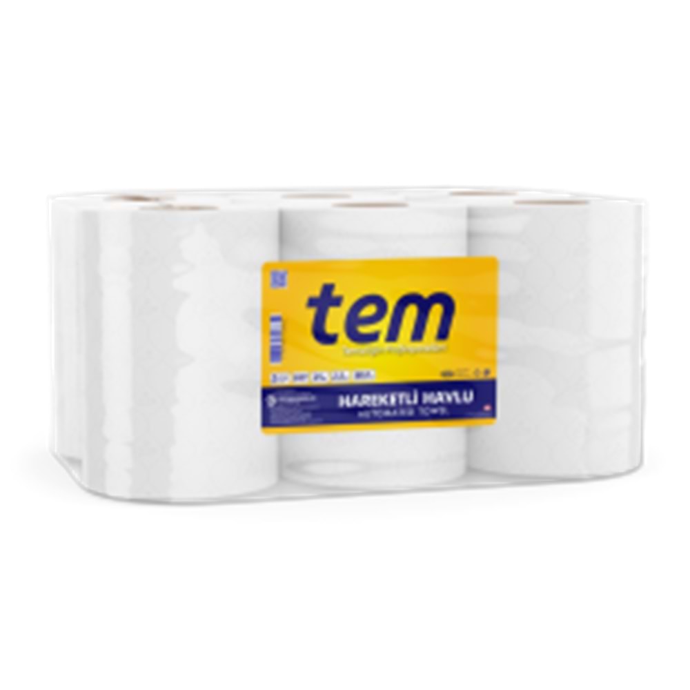 Havlu İçten Çekmeli 3kg 6lı Tem