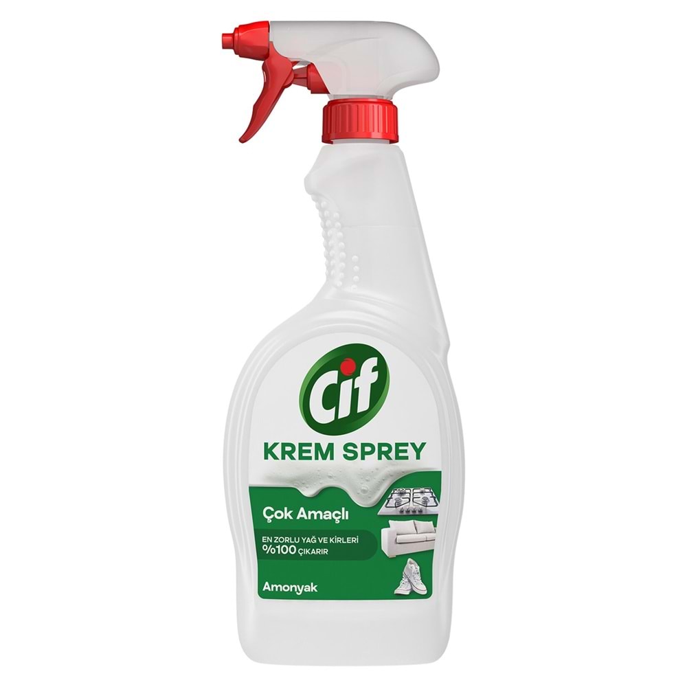 Mineralli Ovma Kremi Amonyaklı Krem Sprey 750ml Cif *16