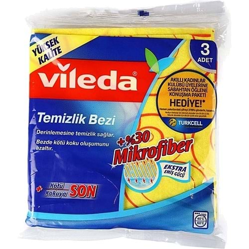 Bez Temizlik Sarı 3lü Vileda *10