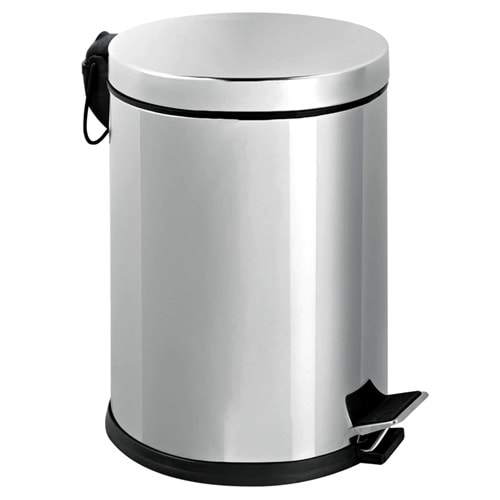 Kova Çöp Pedallı Krom 12lt