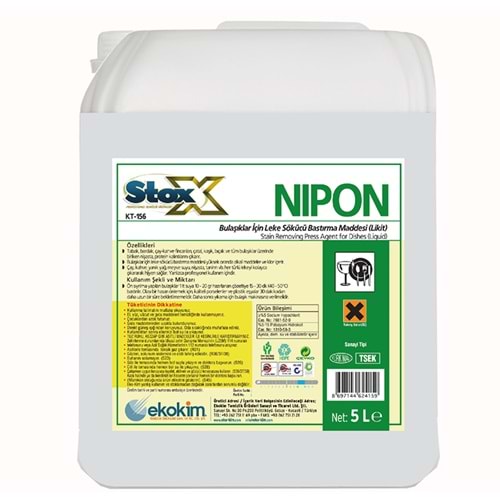 Bulaşık Makinesı Ön Daldırma Sıvısı Leke Sökücü 5kg Nipon