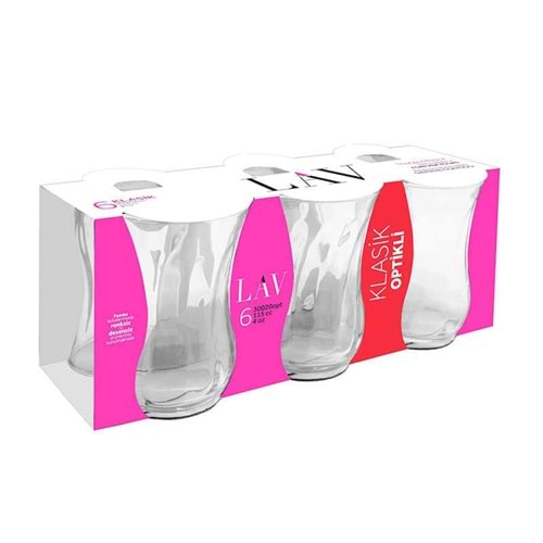 Bardak Çay Optikli 6lı 115cc 30020 Lav