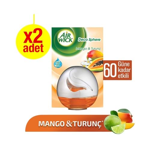 Oda Parfümü Decosphere Cam Kavanoz Koku 2li Airwick