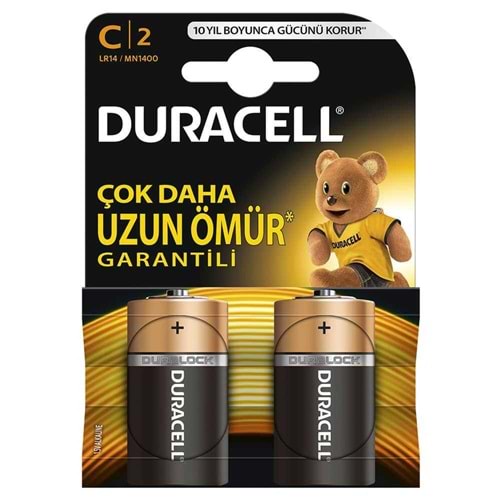 Kırt. Pil 2li C Size Orta Boy Pil Duracell