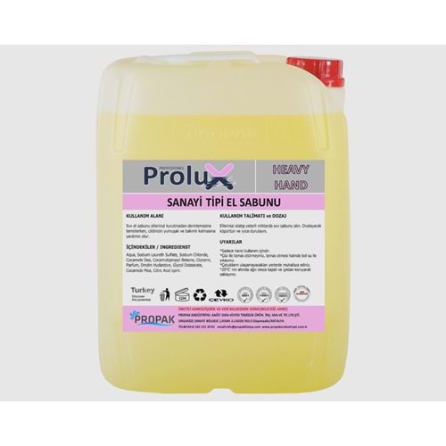 El Sabunu Sıvı Sanayi Tipi Ağır Kir 5kg Propak