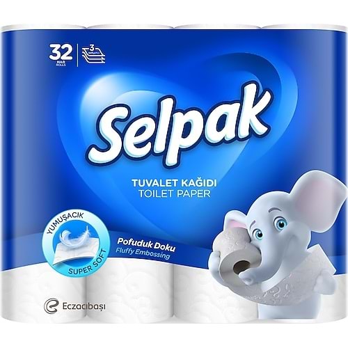 Tuvalet Kağıdı Ev Tipi 3 Katlı 32li Selpak