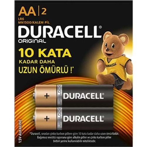 Kırt. Pil 2li Kartela AA Kalem Duracell