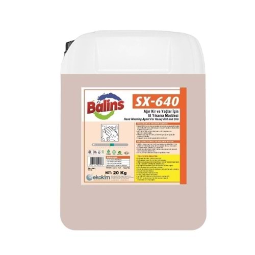 El Temizleme Ağır Kir Yağ 20kg SX640 Balins