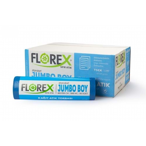 Çöp Poşeti Jumbo End. Mavi 80*110cm 500gr 10*20rl Florex