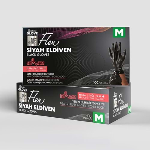 Eldiven Hibrit Siyah M