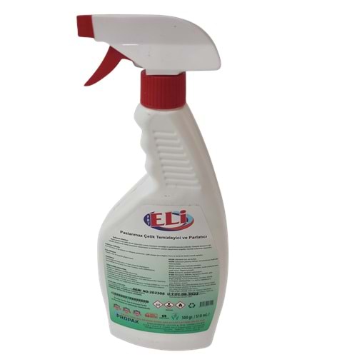 Paslanmaz Çelik Parlatıcı Sprey 500ml Eli