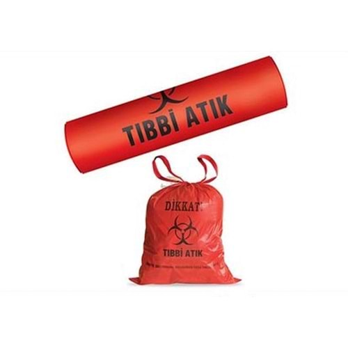Çöp Poşeti Battal Tıbbı Atık Kırmızı 72*95cm 630gr 10ad*10rl Rulo Ayfa