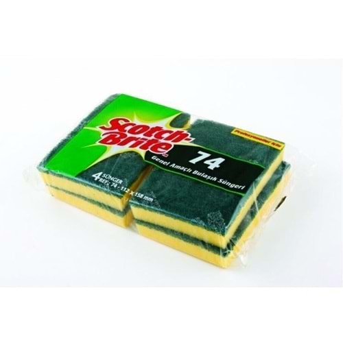 Sünger Bulaşık Endüstriyel SB74 4lü Scotch Brıte