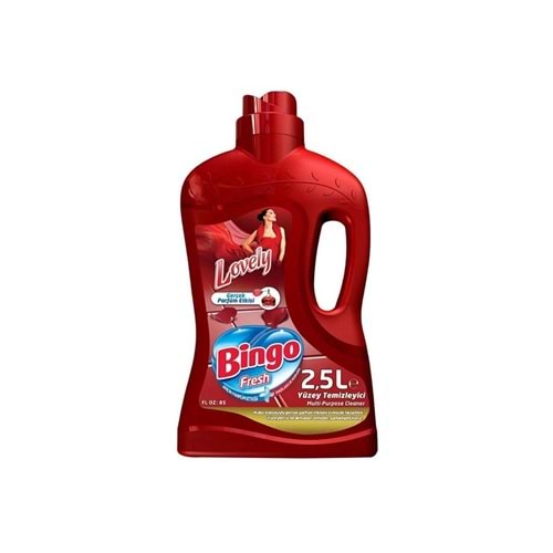 Yüzey Temizleme 2.5lt Kırmızı Lovely Bingo *6