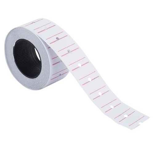 Kırt. Etiket Motex Beyaz Çizgili 12*21mm Kraf *12
