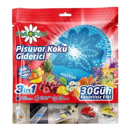 Pisuvar-Lavabo-Banyo Süzgeç Koku Giderici Silikonlu Renkli Rulopak *100
